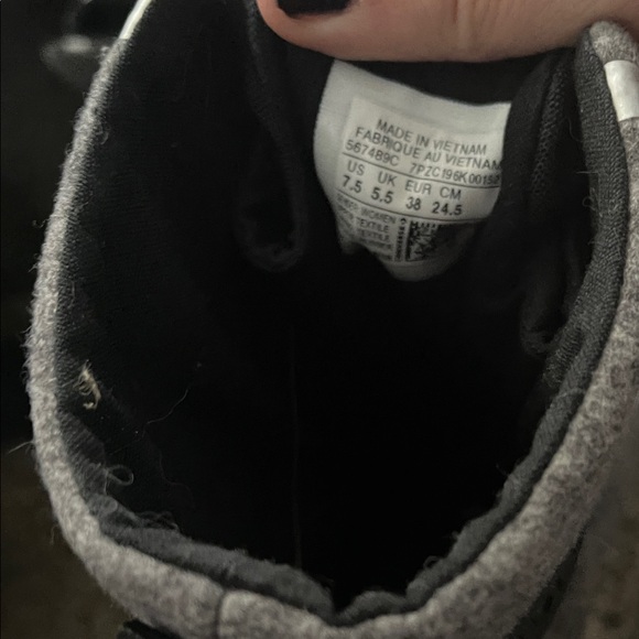 Converse Gray and Black Lace Up Boots - Picture 3 of 4